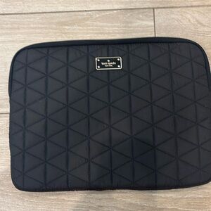 Brand new never used black quilted Kate Spade laptop sleeve